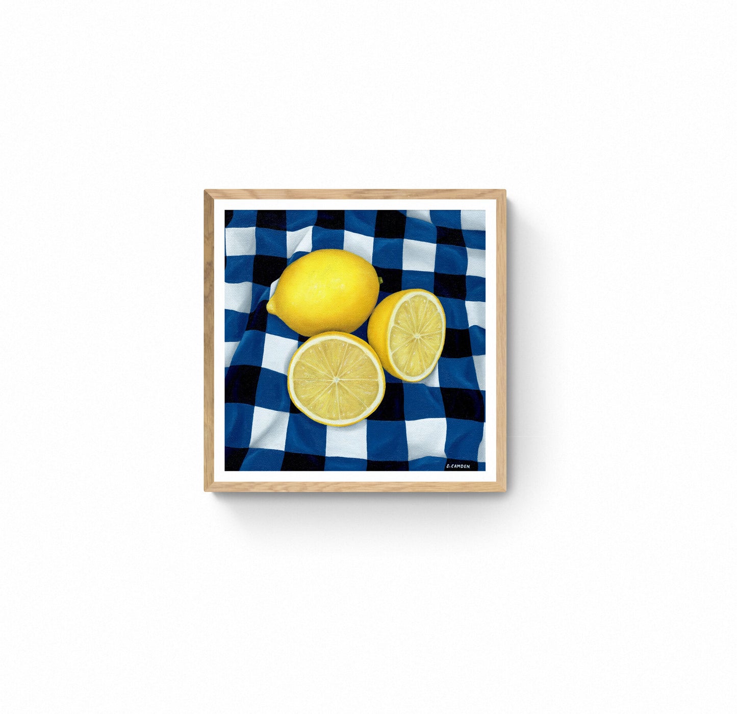 Lemons & Blue Gingham II Limited Ed. Fine Art Print