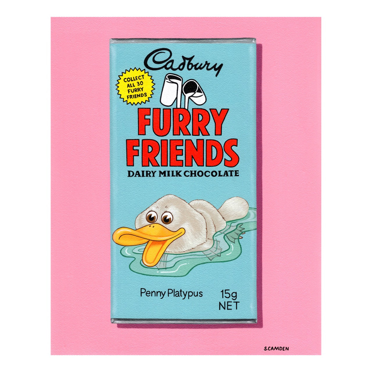Vintage Furry Friends - Penny Platypus II Mini Print