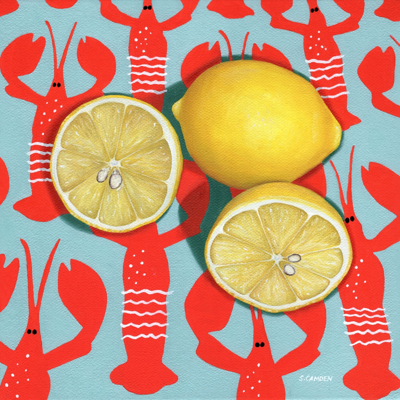 Lemons & Lobsters II Greeting Card