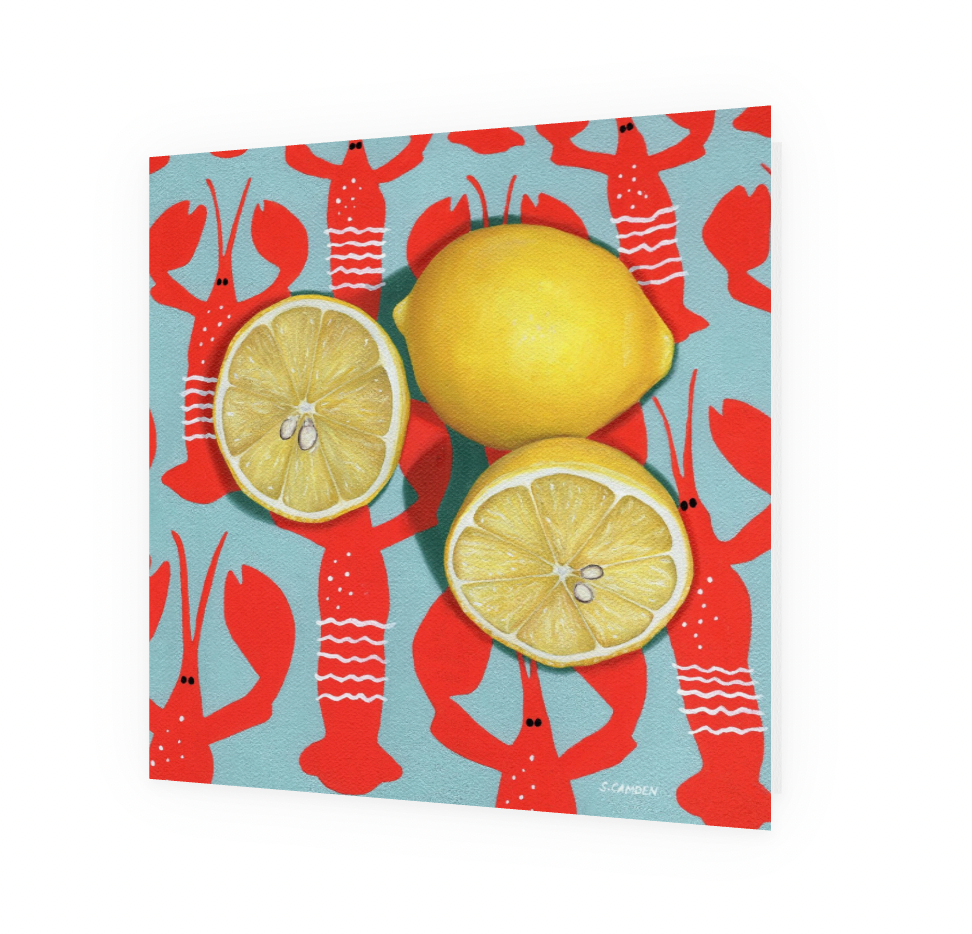 Lemons & Lobsters II Greeting Card