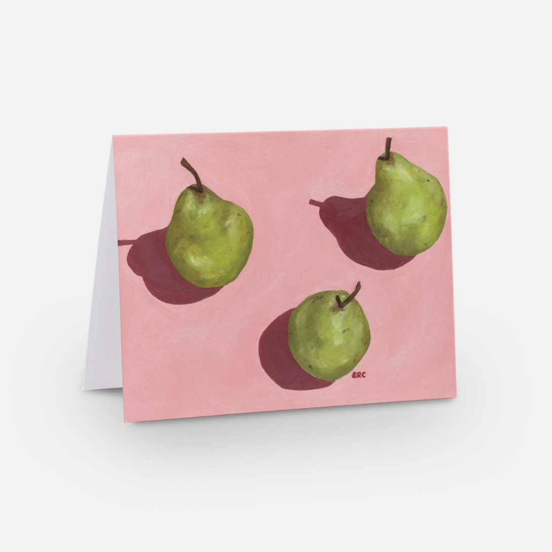 Pink Pears Greeting Card