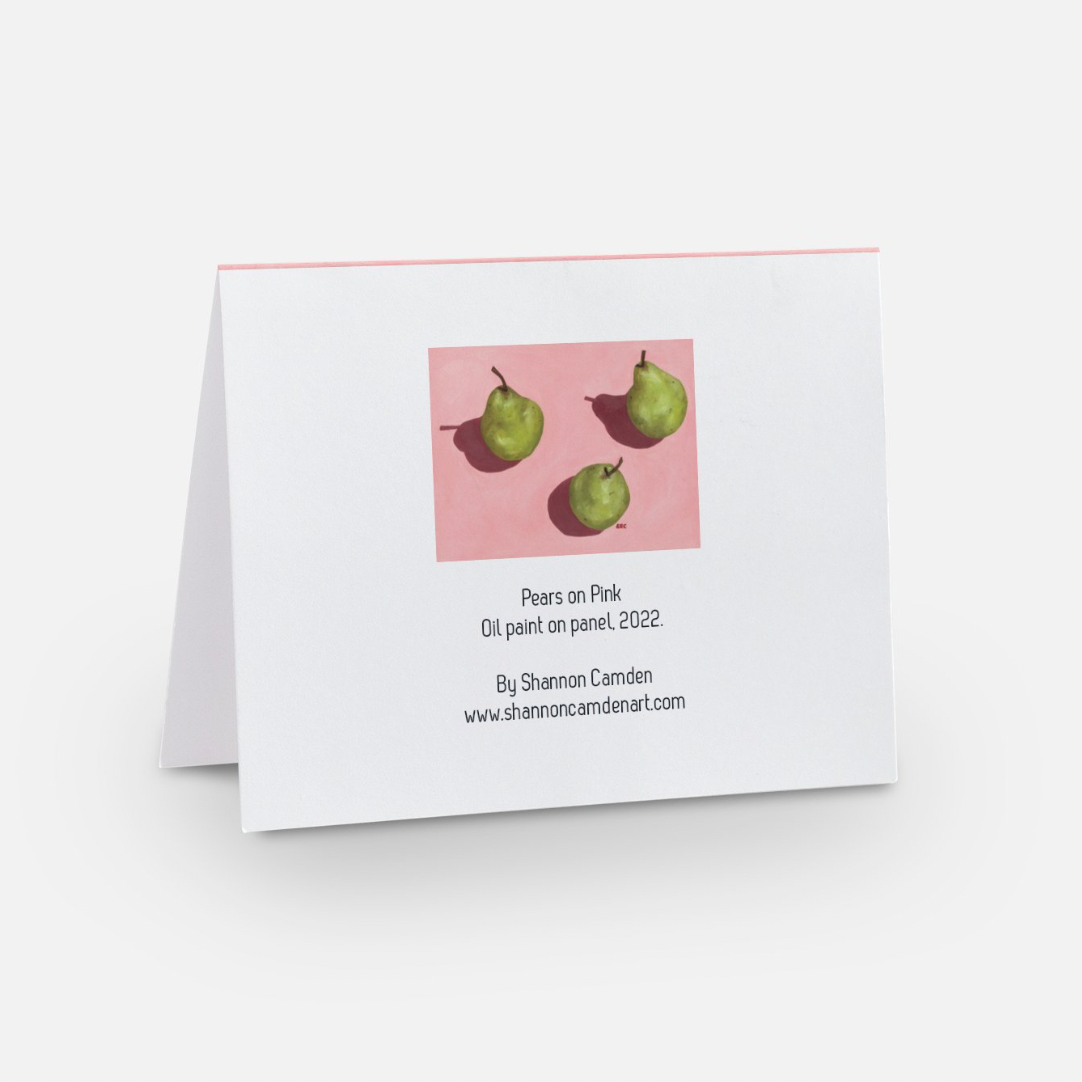 Pink Pears Greeting Card