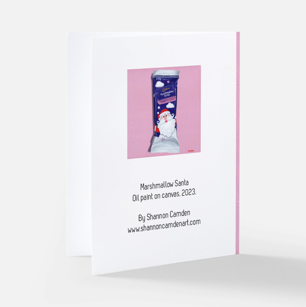 Marshmallow Santa Christmas Card