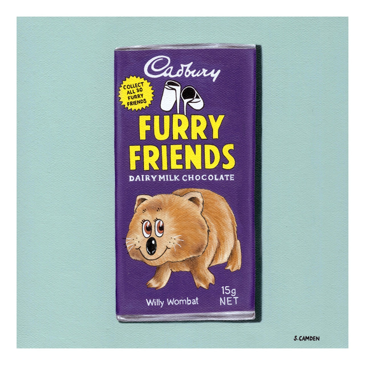 Vintage Furry Friends - Willy Wombat (c.1975) Limited Ed. Fine Art Print