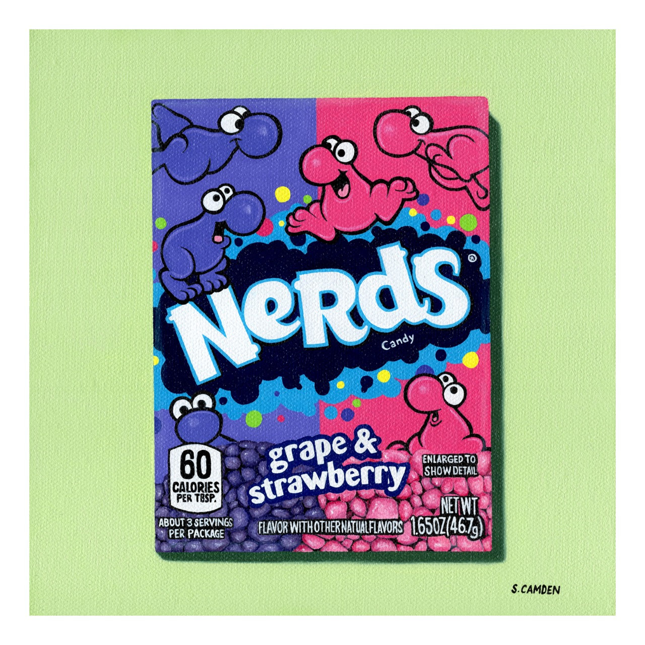 Grape and Strawberry Nerds Mini Print