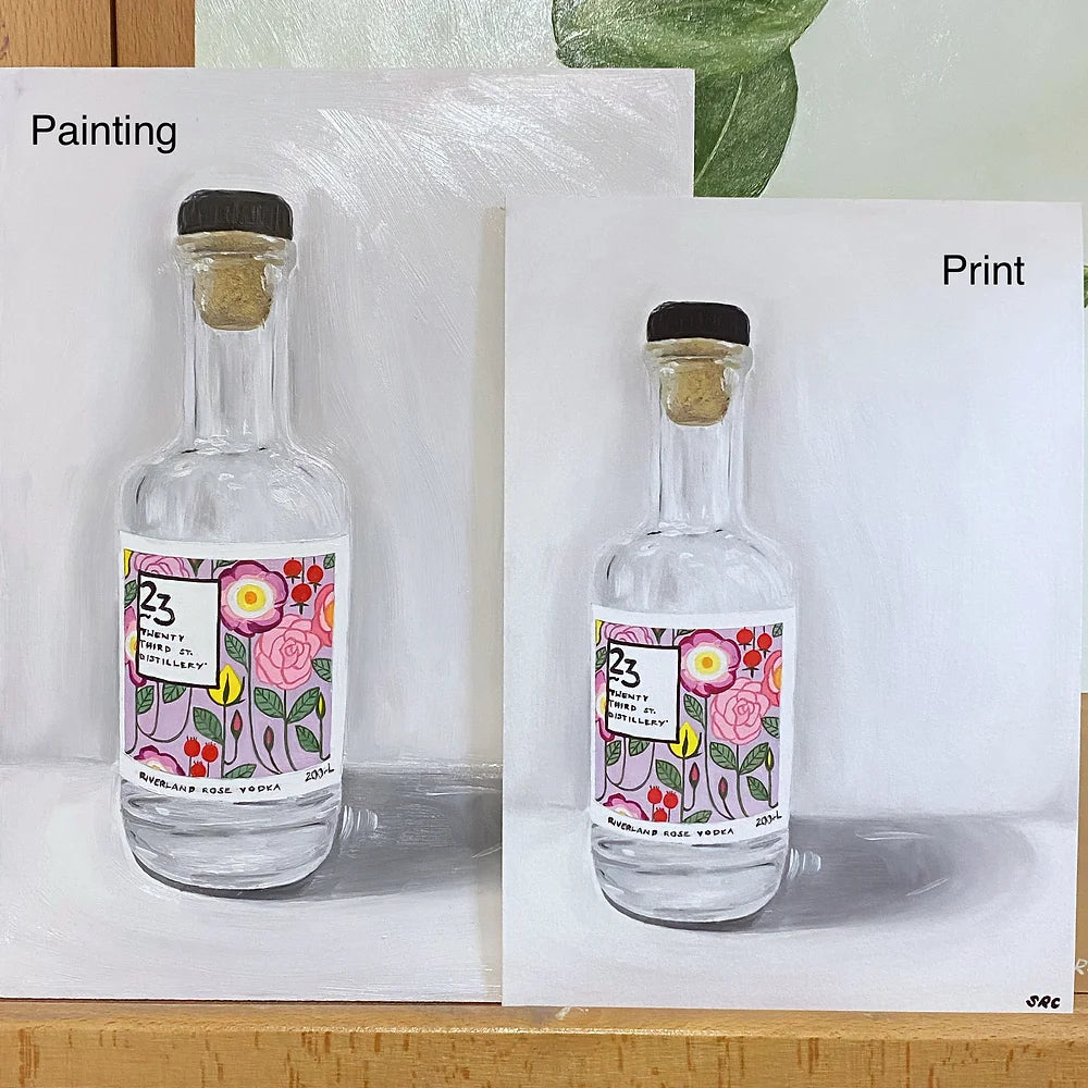 Riverland Rose Vodka Bottle Fine Art Print