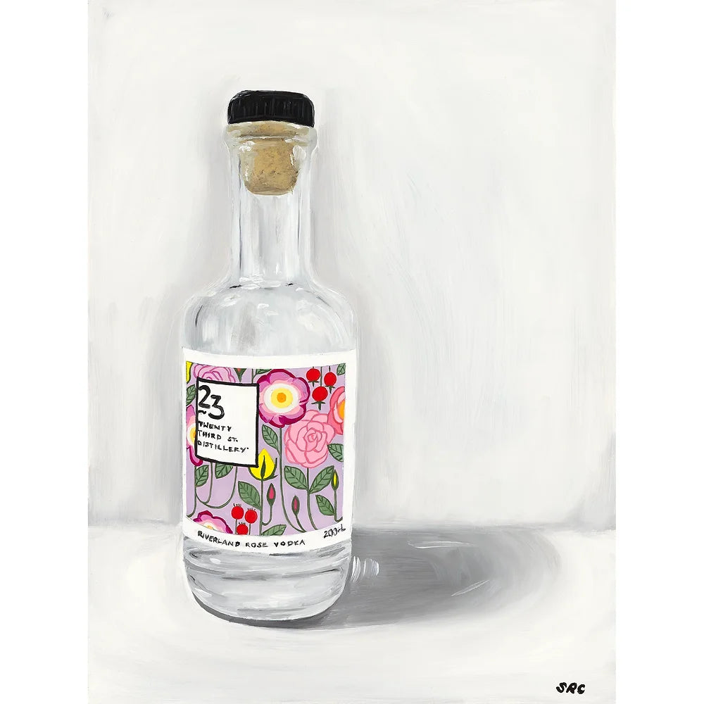 Riverland Rose Vodka Bottle Study