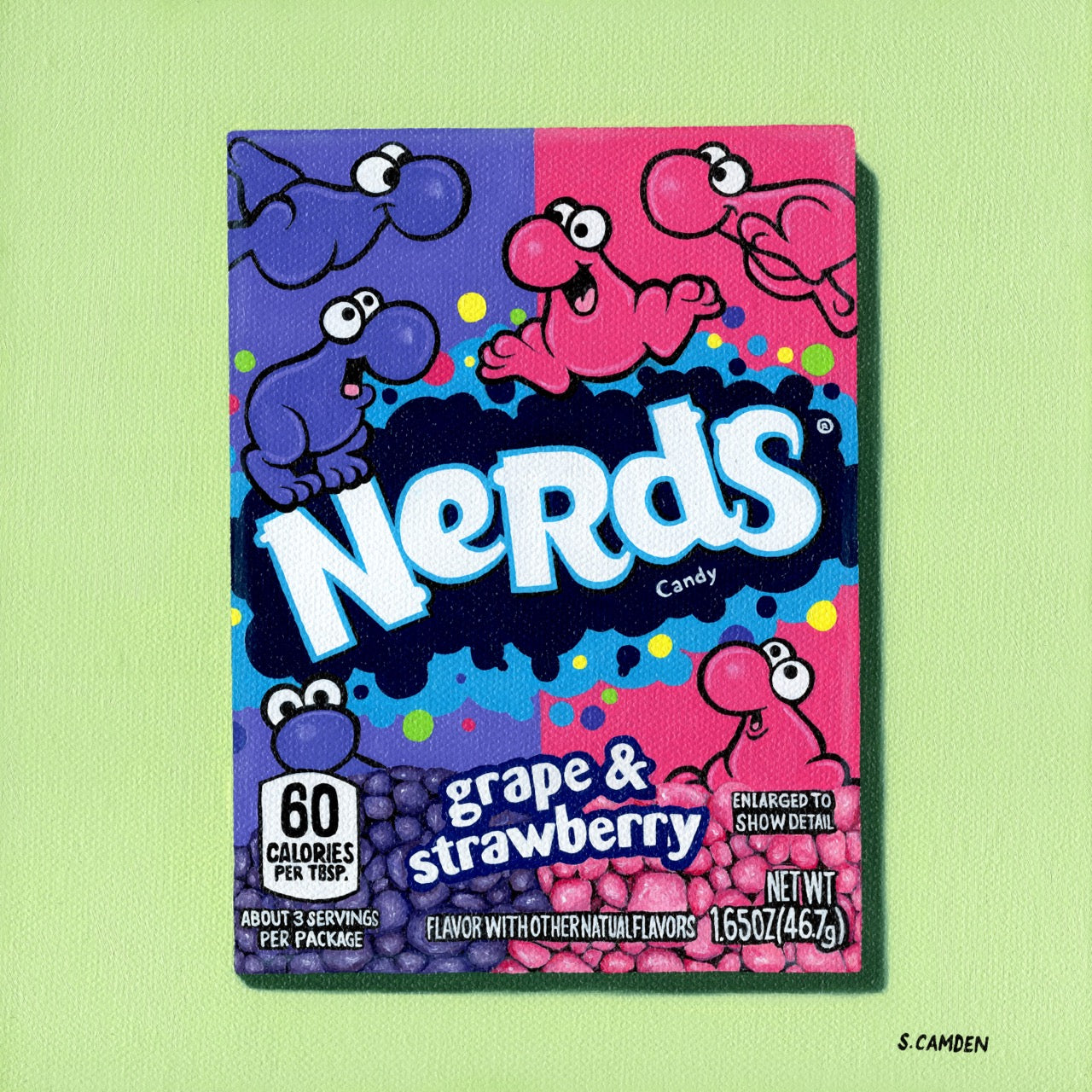 Grape & Strawberry Nerds Magnet