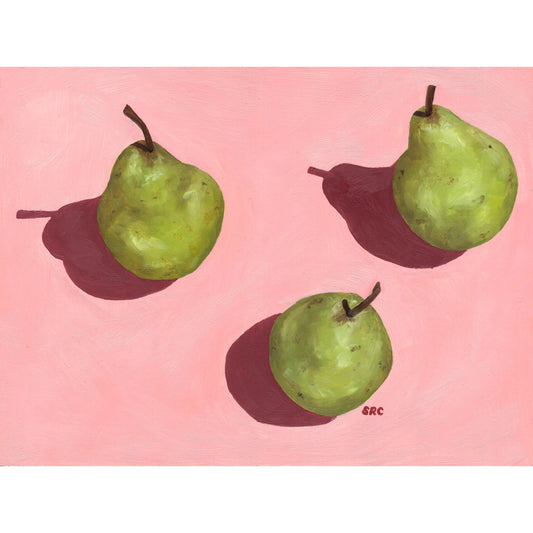 Pink Pears Greeting Card