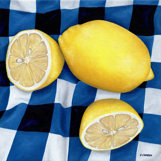 Lemon & Blue Gingham