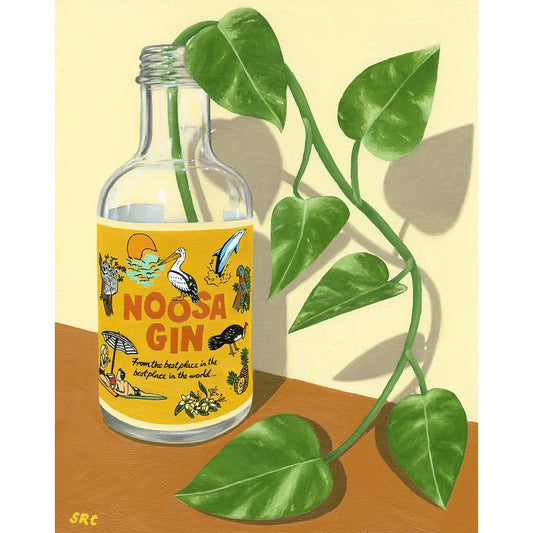 Noosa Gin and Devils Ivy on a Table II Fine Art Print